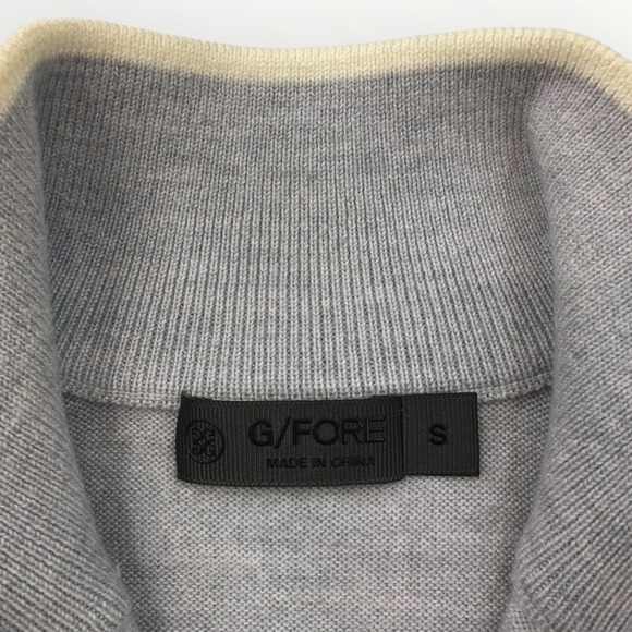 G/FORE Men's Quarter Zip Wool Sweater Colorblock Size S Golf Casual - Picture 3 of 8